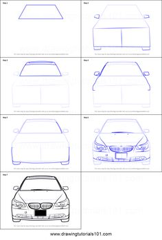 how to draw a bmw car in 3 easy steps step by step drawing instructions for beginners