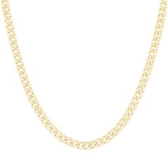 A trending style, this Cuban link chain measures 20 inches long and approximately 4.5 millimeters wide. Diamonds Direct, Cuban Link Chain Necklaces, Closet Essentials, Link Chain Necklace, Cuban Link Chain, Cuban Link, Chains For Men, Chains Jewelry, Link Chain