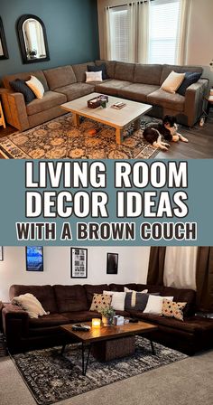 living room decor ideas with a brown couch