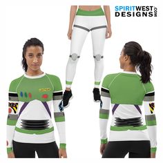 Spaceman Costume, Buzz Lightyear Costume, Plus Size Leggings, Spandex Fabric, Kids Costumes, Cool Shirts, Soft Fabrics, Long Sleeve Tshirt, Halloween Costumes