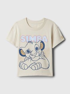 Soft cotton T-shirt.  Crewneck.  Short sleeves.  Lion King graphic at front.  Straight, easy fit.  Hits at the hip. Types Of Cotton Fabric, Fashion Poster Design, Baby Boy Tops, King Tshirt, Baby Lion, Disney Lion King, Boys Clothes Style, Kids Fashion Boy, Cookie Monster