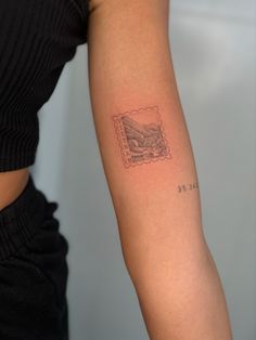 ha giang loop post stamp tattoo Stamp Tattoo Location, Old Stamp Tattoo, Vienna Postage Stamp Tattoo, Fine Line Stamp Tattoo Ideas, Greece Postage Stamp Tattoo, Vietnam Stamp Tattoo, Vietnam Tattoo Ideas Design, Post It Stamp Tattoo