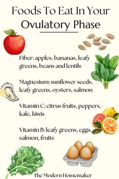 Foods to eat in ovulatory phase. Best nutrients to eat during ovulation. Hormone health. Ovulation health. How to support ovulation. Cycle syncing. How to heal hormones naturally. How to cycle sync. Heal Hormones, Ovulation Phase, Ovulatory Phase, Hormone Nutrition, Cycling Food, Ovulation Cycle, Acne Products, Hormonal Birth Control, Cycle Syncing