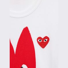 Comme des Garcons Play t-shirt with signature logo heart appliqué and graphic print Crew neckline Short sleeves Relaxed fit Straight hem Pullover style Cotton Made in Japan Play Heart, Cdg Play, Logo Heart, Comme Des Garcons Play, Heart Logo, Signature Logo, Comme Des Garcons, Bergdorf Goodman, Pullover Styling