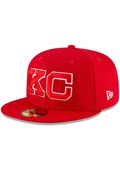 This Kansas City Monarchs Red Fitted Hat features a front embroidered Negro Leagues team logo as worn on field by the team. You'll be ready to show your Monarchs pride with this Cap! Go Monarchs! New Era MLB On-Field 59FIFTY, Official team logo in raised embroidery on the front, Official MLB Logo in raised embroidery on the back, Authentic On-Field cap worn everyday by MLB Players and Coaches, Fitted sizing, Polyester material, Fit: True to Size, Polyester, Wipe clean with cloth or cleaning kit, Collegiate Curved Brim Fitted Hat For Baseball Season, Collegiate Fitted Hat With Curved Brim For Baseball Season, Red Collegiate Hat For Streetwear, Game Day Fitted Hat With Embroidered Logo, Embroidered Logo Fitted Hat For Baseball Season, College Fitted Hat With Embroidered Logo And Curved Brim, Curved Brim College Fitted Hat With Embroidered Logo, Curved Brim Fitted Hat With Embroidered Logo For College, Collegiate Fitted Hat With Curved Brim For College