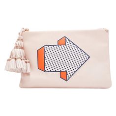 ANYA HINDMARCH 2015 Runway Arrow beige orange leather tassel pouch clutch bag Reference: EALU/A00029 Brand: Anya Hindmarch Collection: 2015 - Runway Material: Leather Color: Beige, Orange Pattern: Abstract Closure: Zip Lining: Beige Leather Extra Details: Tassel at zip top. Small bow logo at back. Made in: China CONDITION: Condition: Very good, this item was pre-owned and is in very good condition. Please refer to image gallery for thorough condition check. Micro dents at bag. Scotch marks inside. Comes with: Authenticity card. One dust bag. Remarks: Cut on composition label. MEASUREMENTS: Width (width across base): 1.5cm / 0.6" Height (base to opening): 20cm / 7.8" Depth (side depth): 29.5cm / 11.5" This Anya Hindmarch item is authentic. Luxury Leather Handle Pouch Clutch, Anya Hindmarch Bag Street Style, High-end Brown Pouch Box Bag, Anya Hindmarch Clutch, Bow Logo, Bag Reference, Luxury Leather-handled Pouch Clutch, Zip Lining, 2015 Runway