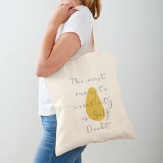 "Self Doubt" Tote Bag by DiaShaaa | Redbubble Reusable Tote