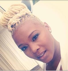 Loc Updo With Shaved Sides, Loc Updo Shaved Sides, Bridal Locs Hairstyles Low Bun, Locs Bun With Bangs, Faux Locs Mohawk Shaved Sides, Faux Locs Hairstyles, Beautiful Dreadlocks