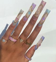 3d Chrome, Nails Yellow, Weak Nails, Dope Nail Designs, Long Acrylic Nails Coffin, Long Square Acrylic Nails, Unique Acrylic Nails