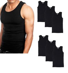 PRICES MAY VARY. Material: 100% Cotton Comfortable Fitness and Stretch elastic Tank Top great for training, sports ,running or casual Machine Washable and very durable so don’t worried that it will be Pilling The size Run small, we recommend that you purchase 1 size or 2 size up. Your Satisfaction is our goal Description Men's First Quality Men's A-Shirts   The size Run small, we recommend that you purchase 1 size or 2 size up.   Comfortable Fitness and Stretch elastic Tank Top great for trainin Black Wife Beater Outfit Men, Black Compression Moisture-wicking Tank Top, Black Tank Top Men, Black Stretch Moisture-wicking Tank Top, Custom Streetwear, Versatile Black Moisture-wicking Tank Top, Wife Beaters, Tank Top White, Sports Running