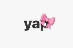 the word yap with a pink bow on it