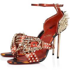 Elevate your look with the Wosandal Pic sandals in Rodeo Red. These stunning shoes combine a vibrant hue with luxurious design, including a criss-cross strap finish and a striking heel. Limited edition style meets bold personality!

#Fashion #ShoeStyle #ChristianLouboutin #WosandalPic #LimitedEdition Gold Stiletto Heels, Stunning Shoes, Red Bottoms