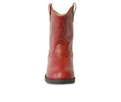 Polyurethane upper,0.5\ heel, Round closed toe, EVA insole, Rubber outsole, Embroidered Western boot | Kids' Baby Deer Toddler & Little Kid Miller Western Boot in Red Size 11 - Little Kid Baby Cowgirl Boots, Toddler Cowboy Boots, Baby Cowboy Boots, Me As A Mom, 1st Rodeo, First Rodeo, Baby Cowboy, Red Baby, Baby Deer