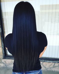 Prefect black blue More Midnight Blue Hair, Blue Black Hair, Dark Blue Hair, Straight Black Hair, Gorgeous Hair Color, Black Hair Color, Pictures Hairstyles, Hair Color Blue, Long Black Hair