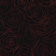 an abstract red rose pattern on black background