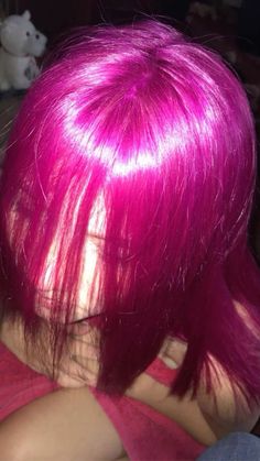 Tip Dyed Hair For Brunettes, Dyed Hair For Brunettes, Pink Scene Hair, Hair For Brunettes, Pink Hair Streaks, Dark Pink Hair, Rose Pink Hair, Blue And Pink Hair