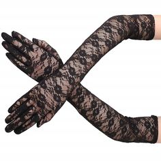 Skeleteen Long Black Elegant gloves are a great costume accessory for Halloween and dress-up. This Formal glove is 17" Long and is made of a stretch lace, so it can fit most. Ideal accessories for a ball gown or a dressy tea party costume. Skeleteen items are made of tested materials that are non-toxic and safe. Fitted Costume Accessories For Halloween Evening, Elegant Fitted Winter Costume Accessories, Winter Party Fitted Costume Accessories, Fitted Winter Costume Accessories For Party, Fitted Winter Party Costume Accessories, Black Costume Accessories For Winter Parties, Black Costume Accessories For Party, Fitted Black Costume Accessories For Party, Tea Party Gloves