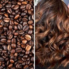 Coffee Hair, Bangs Curly, Colored Curly Hair, Hair Bangs, Curly Girl Hairstyles, Brown Blonde Hair