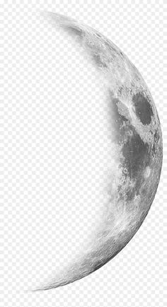 an image of the moon in black and white on a clear background, with no clouds