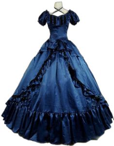 Fitted Blue Gown With Ruffles, Fitted Blue Ball Gown, Fitted Blue Ball Gown Dress, Blue Fitted Full-length Dress, Blue Floor-length Dress With Ruffles, Blue Floor-length Ruffled Dress, Blue Floor-length Ruffle Dress, Royal Blue Fitted Ball Gown, Fitted Royal Blue Ball Gown