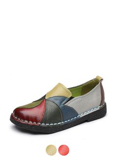 Casual Multicolor Slip-on Loafers, Multicolor Slip-on Loafers With Rubber Sole, Multicolor Slip-on Casual Loafers, Multicolor Casual Slip-on Loafers, Multicolor Loafers With Rubber Sole And Round Toe, Multicolor Casual Flat Loafers, Casual Multicolor Loafers With Round Toe, Multicolor Slip-ons With Rubber Sole, Multicolor Slip-ons With Rubber Sole And Round Toe