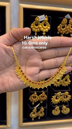 Harsh Jewels Mysore, Short Necklace Gold Indian Latest, 10 Gms Gold Necklace Indian, Small Gold Necklace Designs, 10gms Gold Necklace Designs, 10 Gms Gold Necklace, Kasulaperu Necklace