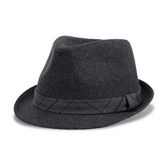 This Dockers men's fedora is a smart cold-weather essential to complete all your looks in style. Made from 100% wool, it features a plaid trim around the base. Base Material: 100% WoolCare: Spot CleanBrim Width: 2 InchCountry of Origin: Imported Casual Winter Fedora Hat, Casual Winter Fedora, Casual Flat Brim Winter Fedora, Casual Winter Fedora With Short Brim, Fall Fitted Fedora, Casual Winter Fedora With Flat Brim, Cheap Men's Wide Brim Fedora, Formal Fitted Wool Fedora, Gray Adjustable Flat Brim Fedora