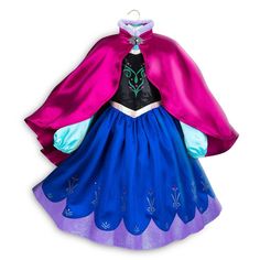 Disney Frozen 2 Anna Kids' Dress - Size 9-10, Girl's, Blue Anna Frozen Costume, Fur Trimmed Cape, Anna Costume, Easter Dresses For Toddlers, Anna Disney, Frozen Dress, Anna Dress, Plum Dress, Moda Chic