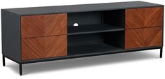 a black and brown cabinet with two doors