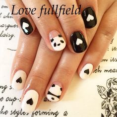 Cute Animal Nail Art, Cute Animal Nail, Panda Nail Art, Nail 2023, Kids Nail Designs, Girls Nail Designs, Animal Nail Art, Bears Nails, Animal Nails