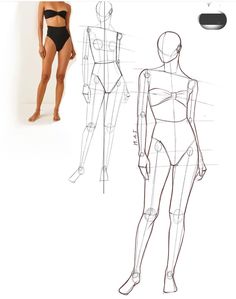 an image of a woman's body and the shape of her torso, from front to back