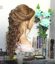 Aphrodite Daughter, Medieval Hairstyles, Hoco Hair Ideas Updo Hairstyle, Prom Inspo, Hoco Hair Ideas Down, Hoco Hair Ideas Medium, Wedding Inspired, Quince Hairstyles, Hairstyle Inspiration