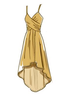 a drawing of a dress on a mannequin