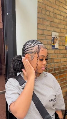 Braids To The Scalp With Weave, Braids For Black Women Scalp, Bkack Girl Hair Style Braids, Feed In Braids Hairstyles With Designs, New Hairstyles 2024, Freestyle Boho Stitch Braids, Blaxk Girl Hairstyles Braids, Stitch Braids Into Bun With Design, Hairsyles Black Girls Braids