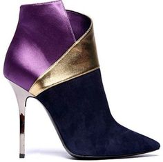 Only Wore A Few Times. Dust Bag Never Used. Paid $385 On Sale. Original Box And Receipt Included. Address Will Be Crossed Out. Purple, Gold And Navy With Pewter Heel. Formal Purple Boots With Pointed Toe, Purple Pointed Toe Boots For Formal Occasions, Chic Purple Boots For Night Out, Purple Pointed Toe Boots For Night Out, Formal Purple Boots, Chic Purple Party Boots, Purple Formal Boots For Fall, Purple Pointed Toe Evening Boots, Elegant Purple Party Boots