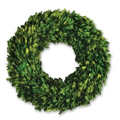 a green wreath on a white background