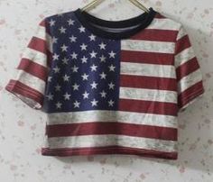 american flag crop top American Flag Shirts For Women, American Flag Crop Top, American Flag Clothes, July Outfits, Shirts Women Fashion, Lingerie For Men, 4th Of July Outfits, Cut Offs, American Flag Shirt