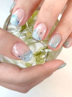 summer Korean nails: soft beach vibe Korean Summer Nail Art, Nail Ink Art, Spring Korean Nails, Summer Korean Nails, Korean Summer Nails, Cute Korean Nail Designs, Korean Spring Nails, Korean Nail Designs, Ink Nails