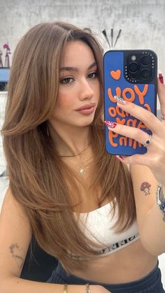 Hair Color Suits For Brown Skin, Light Brown Hair All Over, Bright Brown Hair Color, Honey Brown Hair On Pale Skin, All Over Honey Brown Hair Color, Light Brown With Dark Roots, Fawn Brown Hair Color, Rich Girl Hair Color, Tan Skin Light Brown Hair