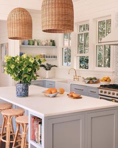 a kitchen filled with lots of counter top space