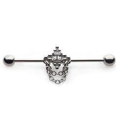 Embody classic flair with our silver square gem industrial barbell! The 14g straight barbell is constructed from 316L stainless steel with 1 3/8” barbell length and 5mm balls. Simple external threading, square gem centerpiece & delicate chain provide a swanky & elegant vibe! Intended for healed piercings only. Industrial Jewelry, Layered Chain, Chain Design, Delicate Chain