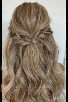 Hoco Hairstyles: 20 Homecoming Hairstyles For Medium Hair Low Ponytails, Bridesmaid Hair Braid, Loose Braid, Bridal Hair Half Up, Braid Twist, Half Up Wedding Hair