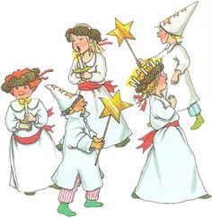 three children dressed up as witches and one is holding a star in the other's hand