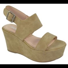 * Soda Women High Heels Wedges Anke Strap Open Peep Toe Hidden Platform Sailor-S * Heel Height: 3.5" Front Platform: 2" (Approx) * Ankle Strap For Easy On / Off * Color: Beige Tan Camel * Brand Name: Soda Shoes * Material: Man Made Faux Vegan Leather * This Style Runs True The Size Mint Sandals, Hidden Wedge Sneakers, Lace Wedges, Women High Heels, Soda Shoes, Platform Wedge Heels, High Heel Wedges, Womens Sandals Wedges, Casual Flat Shoes