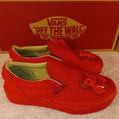 100% Authentic Vans New With Tags (No Box) Kids 10.5 Uk 10 Eu 27 Fast Shipping With Tracking, Usually Same Day Check Out My Other Vans Footwear And Product Listings And Thanks For Looking! 4bfbg Bear Shoes, Authentic Vans, Vans Red, Shoes Vans, Gummy Bear, Vans Off The Wall, Kids Boxing, Gummy Bears, Vans Shoes