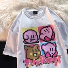 🌟 Level Up Your Style with The Kirby T-Shirt: 🌟 Fun and Playful: The Kirby T-Shirt is designed for gamers and all-around fans of the adorable pink puffball. Ideal for those who appreciate a playful and stylish tee. ✨ Superior Quality: Crafted with precision to ensure top-notch quality and style. This t-shirt offers exceptional comfort and durability, perfect for various occasions. 👕 Versatile and Nostalgic: The Kirby T-Shirt is perfect for different events, allowing you to express your love f Pixel Cartoon, Cute Kirby, Sage Pink, Anime Pixel, Japanese Harajuku, Plain Tees, Oversized T Shirt, Looks Vintage, Dream Clothes