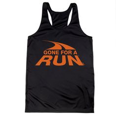 Show off your running pride in our performance tank top with our bold one-of-a-kind running design, any runner would love this as a gift for any occasion.  The racerback performance tank top is made from 100% moisture-wicking/antimicrobial polyester and has a relaxed fit so runners are comfortable during all runs and activities, even when the weather is hot and the run is warm. A great running gift for anyone who enjoys post-run presents, it's perfect for the holidays or any occasion - and sure Black Moisture-wicking Activewear For Marathon, Black Moisture-wicking Activewear, Sweat Resistant Racerback Tank Top For Running, Sweat-resistant Racerback Tank Top For Running, Moisture-wicking Racerback Tank Top, Sports Racerback Tank Top With Letter Print, Athletic Fit Racerback Tank Top, Functional Racerback Tops For Sports Events, Sporty Tank Top With Team Name For Sports