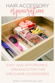 Hair Accessory Organization, Deep Drawer Organization, Hair Product Storage, Hair Product Organization, Accessories Organization, Toddler Organization, Toddler Hair Accessories, Hair Accessories Storage