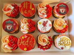 Birthday Cupcakes for a Liverpool fc fan