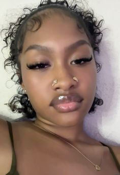 Double Nose Piercing Hoop Both Sides, Dangle Nose Ring Black Women, 2nd Nose Piercing, Nose Piercing Wide Nose, Nose Piercing On Different Nose Shapes, Nose Ring On Both Sides, Double Nose Ring Both Sides, Two Side Nose Piercing, Nose Studs Piercing